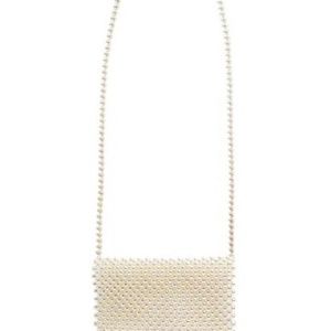 TOPSHOP Pandora Pearl Crossbody Bag In White